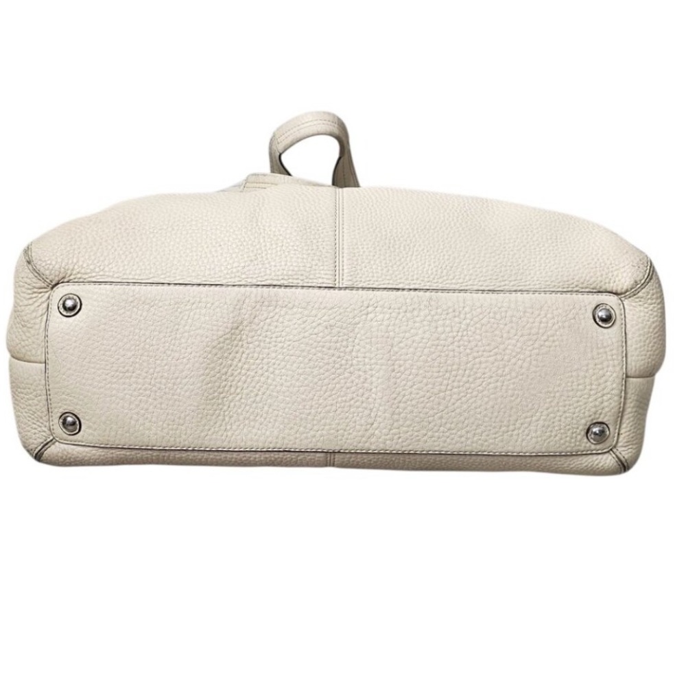 COACH SoHo Ivory Cream Pebbled Leather Large Tote Shoulder Bag Genuine COA EUC - Picture 10 of 15